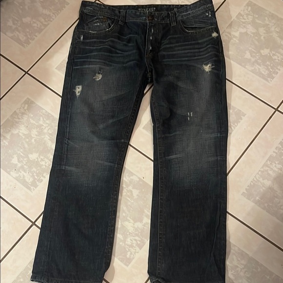 Relaxed Affliction Jeans with Vintage Distressing - Picture 1 of 7